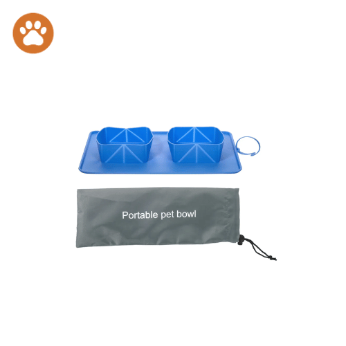 Portable Pet Bowl – Double Silicone Food & Water Dish