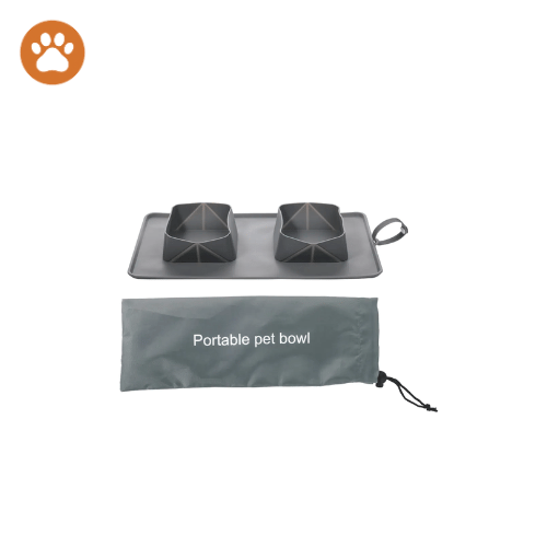 Portable Pet Bowl – Double Silicone Food & Water Dish