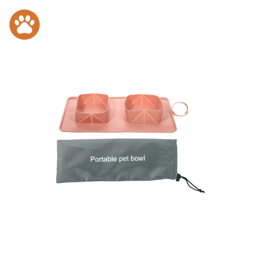 Portable Pet Bowl – Double Silicone Food & Water Dish
